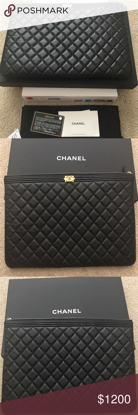 chanel le boy o pouch black clutch|Chanel bag for sale.